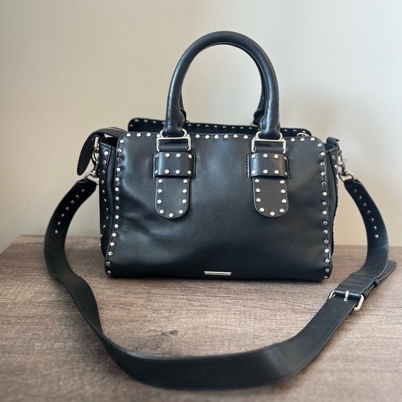 Rebecca Minkoff Midnighter Medium Satchel Shoulder Crossbody Handbag - Picture 2 of 16